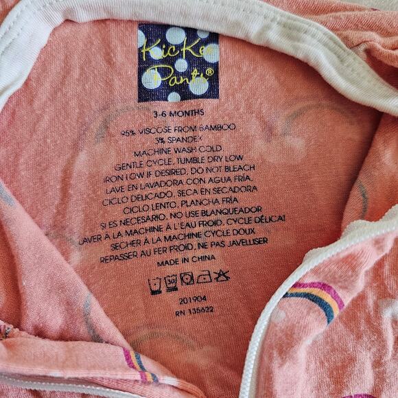 Kickee Pants 3-6m Viscose Bamboo Zippy Footie Pajamas Grip Feet Play - Picture 3 of 6